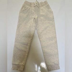 Cat & Jack Cream Girls' Fleece Jogger Pants - Size S 6/7
